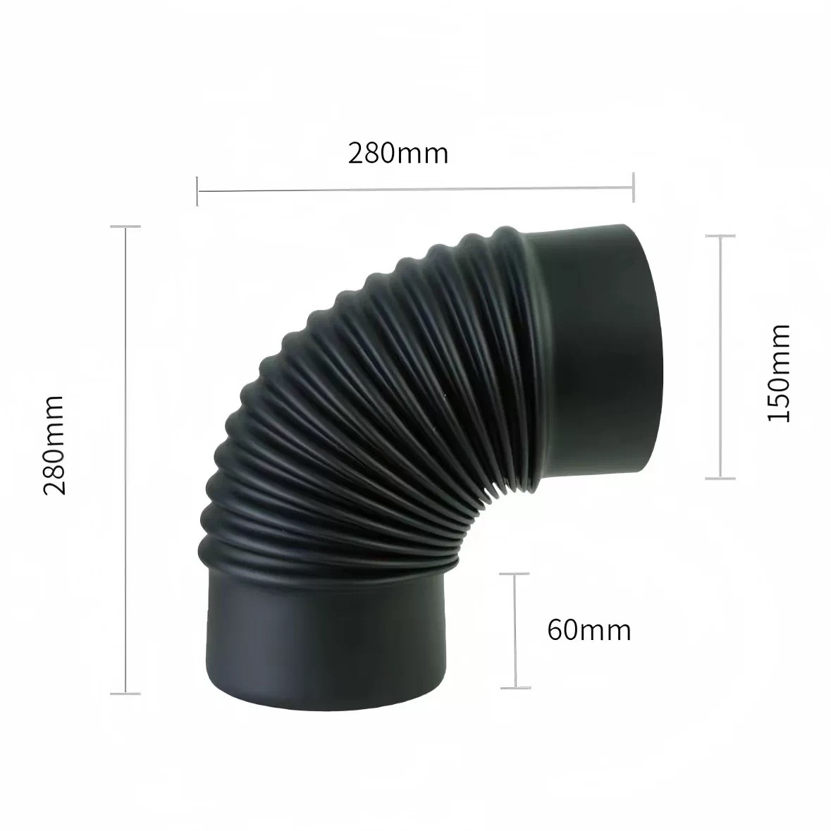 90-degree flue elbow