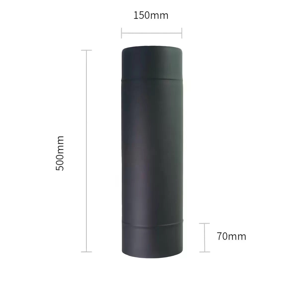 0.5-meter stainless steel flue pipe