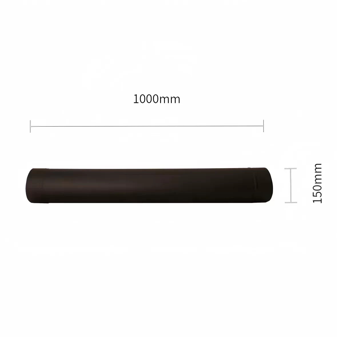 1-meter double-wall stainless steel flue pipe